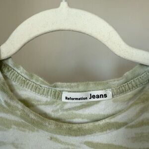Reformation Green Long Sleeve Tee